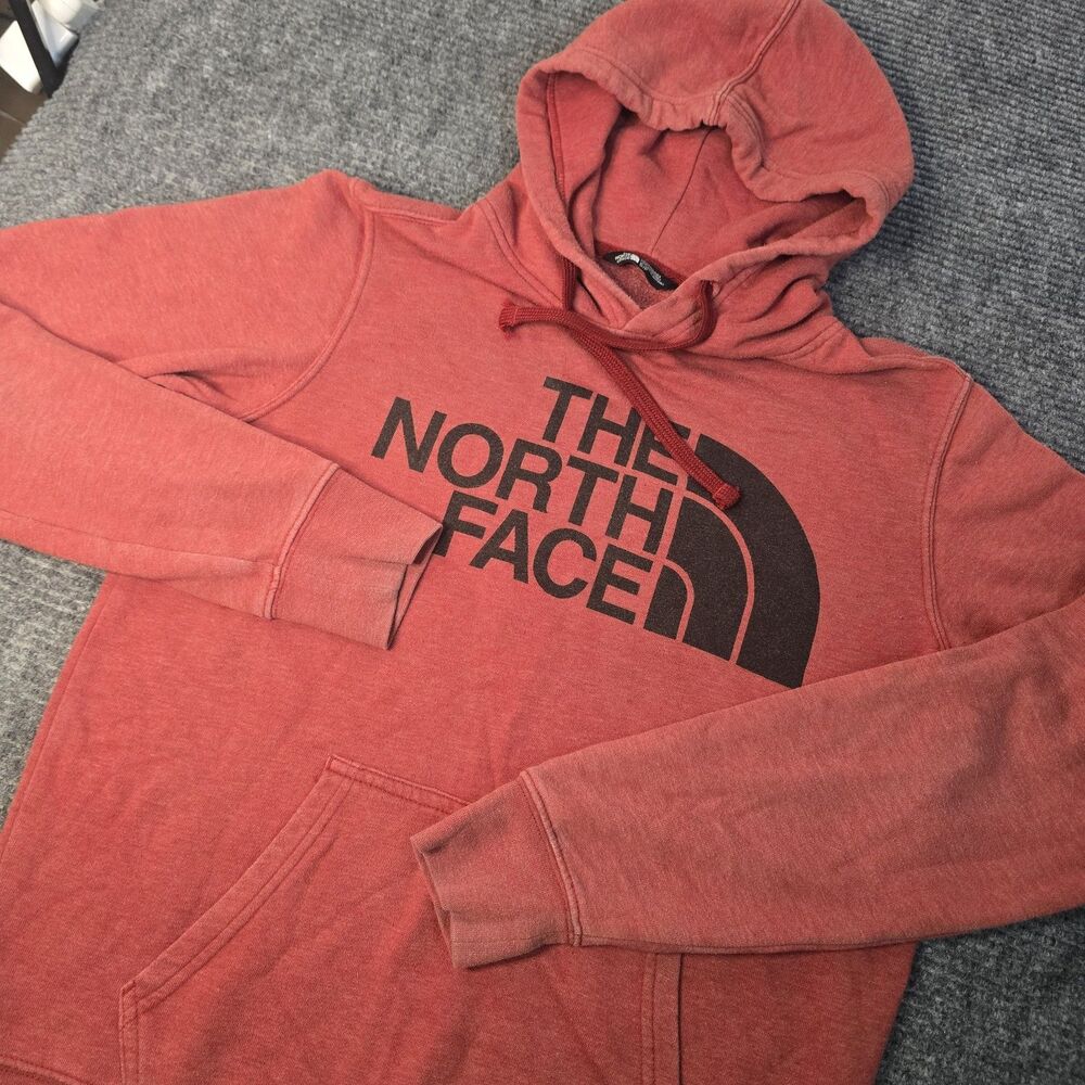 The North Face Hoodie Men's S Red Black Logo Pullover Sweatshirt TNF Outdoor